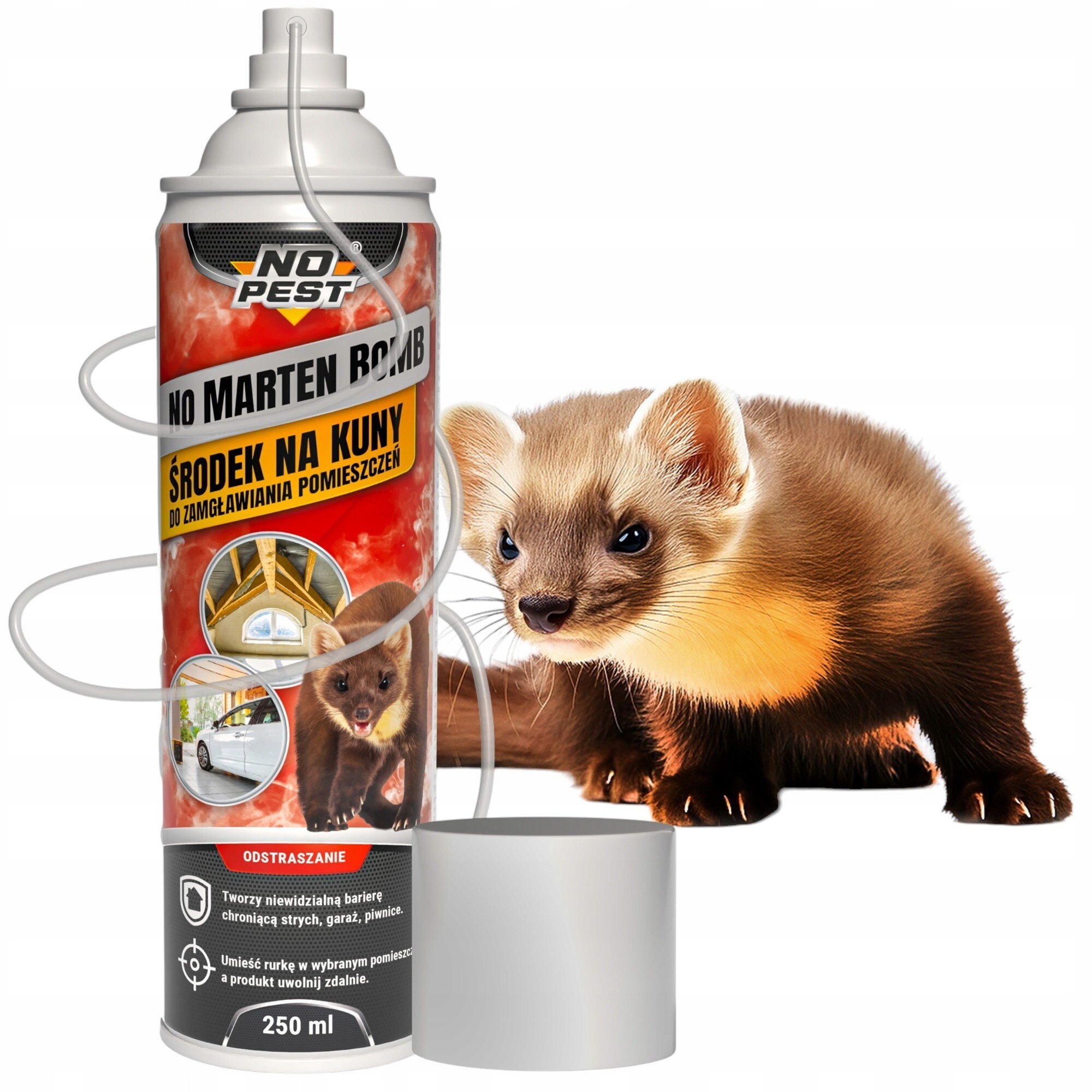 No Pest® No Marten Bomb 250 ml – dymový repelent proti kunám a lasiciam do garáží, podkroví a pivníc