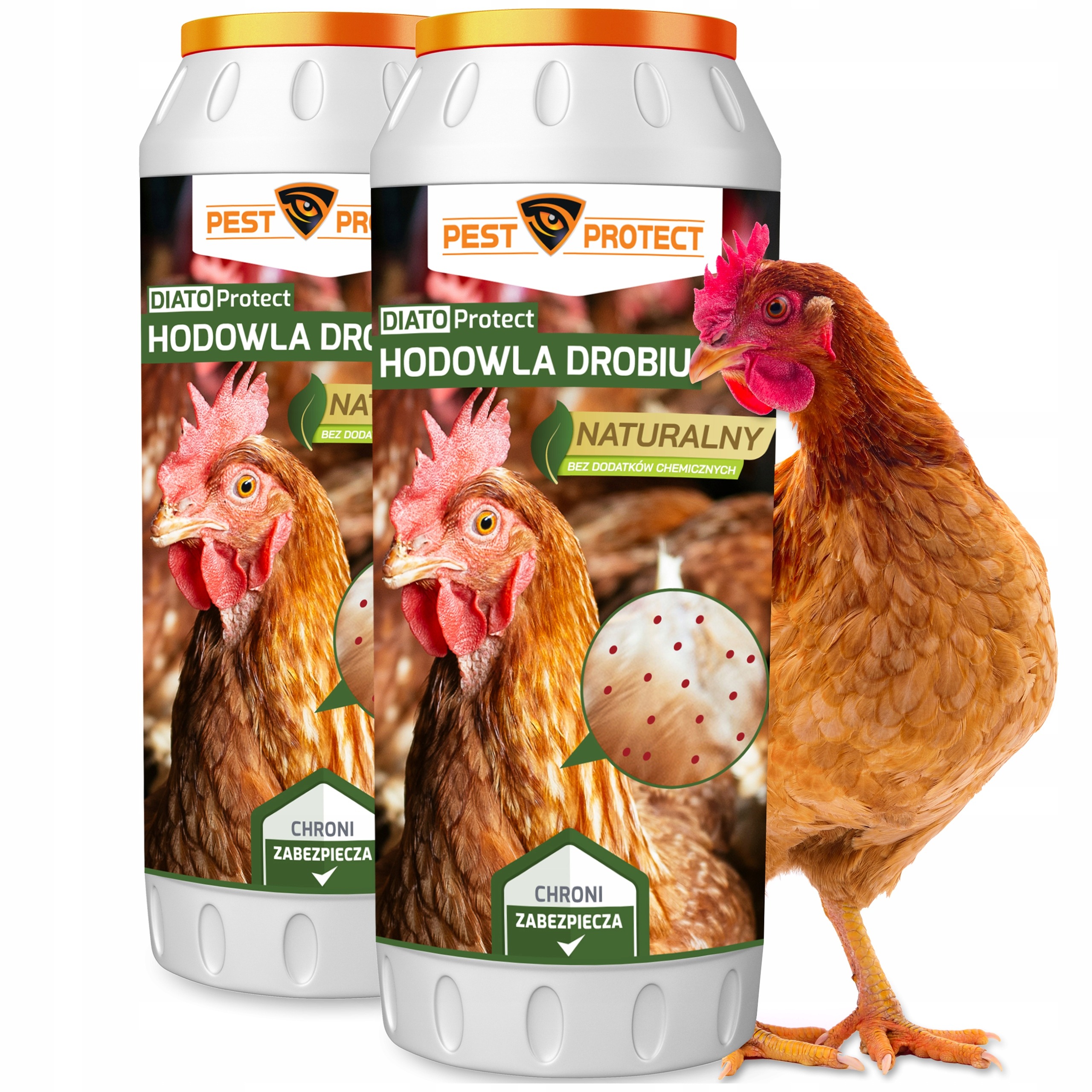 DIATOProtect PEST PROTECT 2×250 g – prírodný prípravok proti kuracím blchám a červeným roztočom