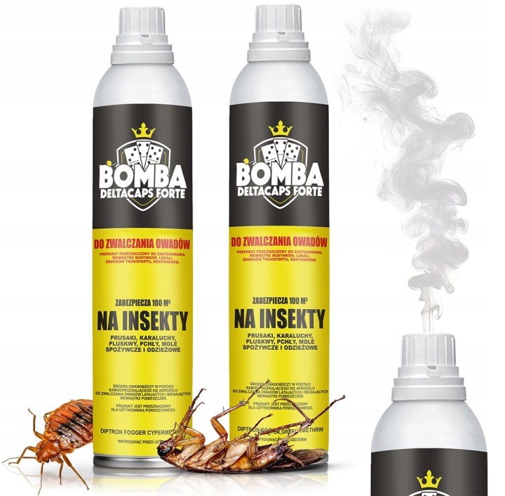 Deltacaps Forte – Silná hmľová bomba proti plošticiam a švábum 150 ml, 2 ks