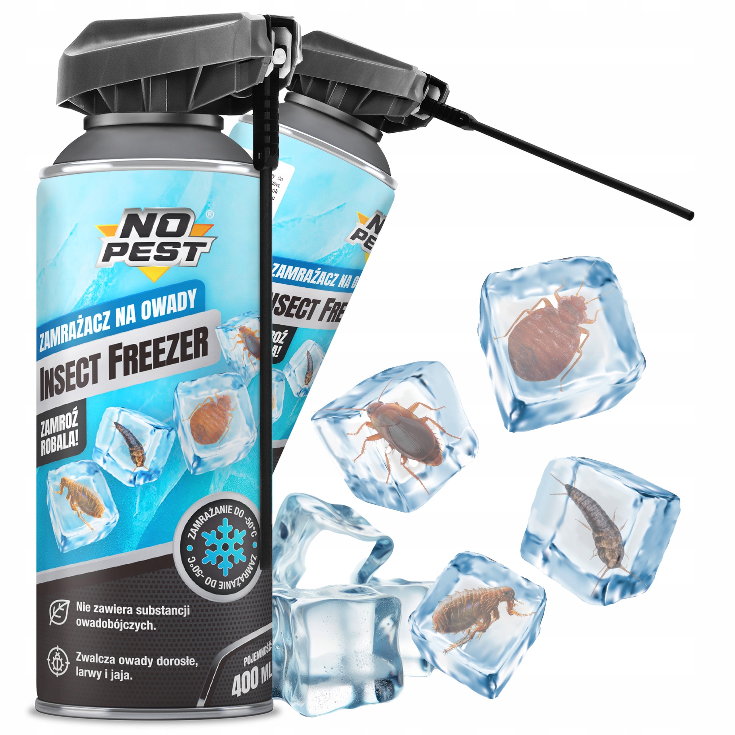 No Pest® 4Ice Blaster 400 ml – mraziaci sprej proti plošticiam, všiam, rybenkám a lezúcemu hmyzu