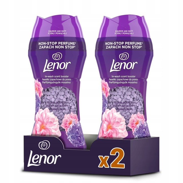 Lenor Floral Bouquet 2x195 g – parfumované pracie perly na bielizeň + vzorka ZADARMO