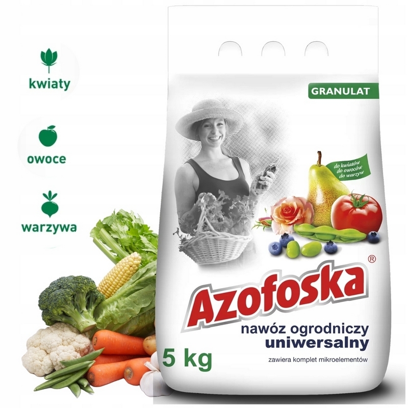 Viaczložkové univerzálne záhradnícke hnojivo Azofoska 5KG granule 5 kg 5 l