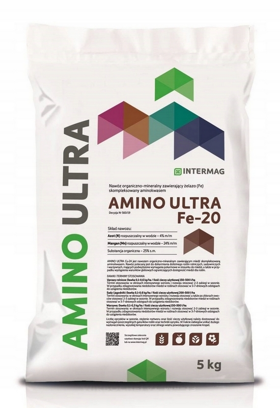 Hnojivo - Amino Ultra Fe20 5 kg organo-minerál Intermag