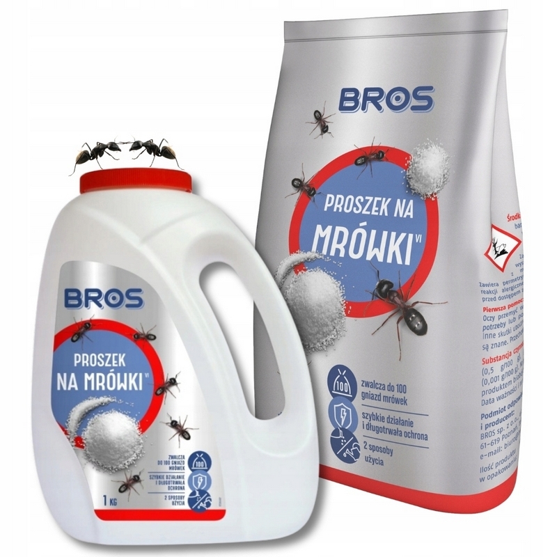 Bros prášok proti mravcom 1 kg 1000 ml + Bros prášok proti mravcom 1 kg 1000 ml