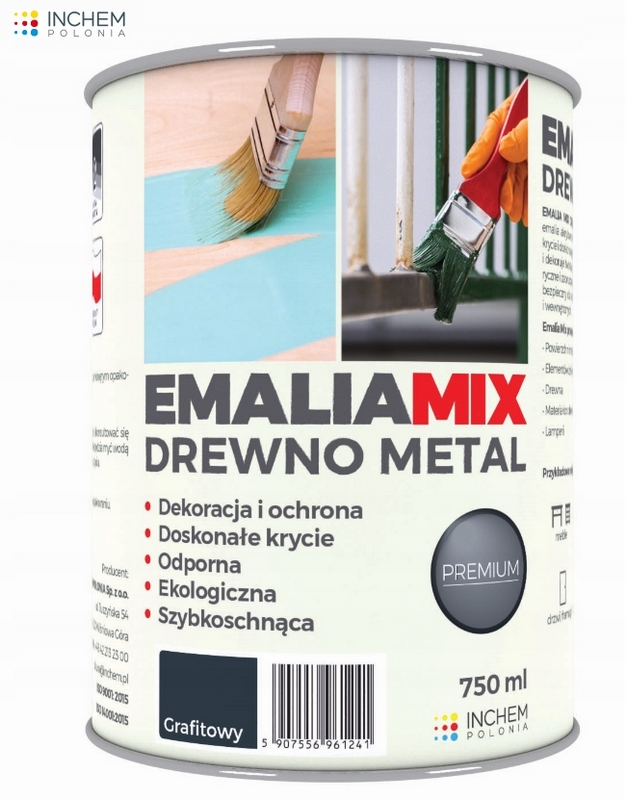 Farba - BEZPEČNÝ SMALT DREVENÝ GRAFITOVÝ KOV 750 ML