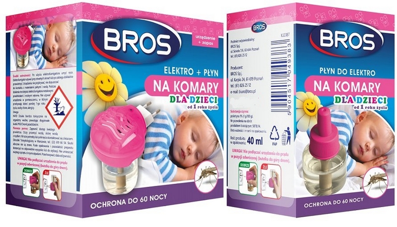 BROS ELECTRO DETI 60 NOCÍ + 2 ZÁSOBOVANIE TEKUTINY PROTI KOMÁROM