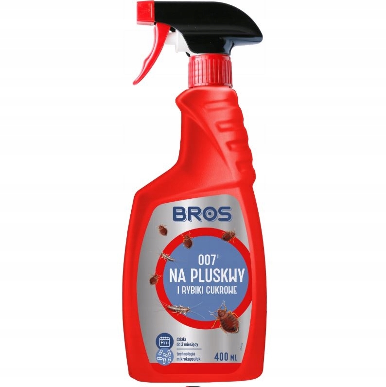 Tekutý prípravok proti švábom, mravcom, blchám, plošticám, strieborným rybkám Bros 0,5 kg 400 ml