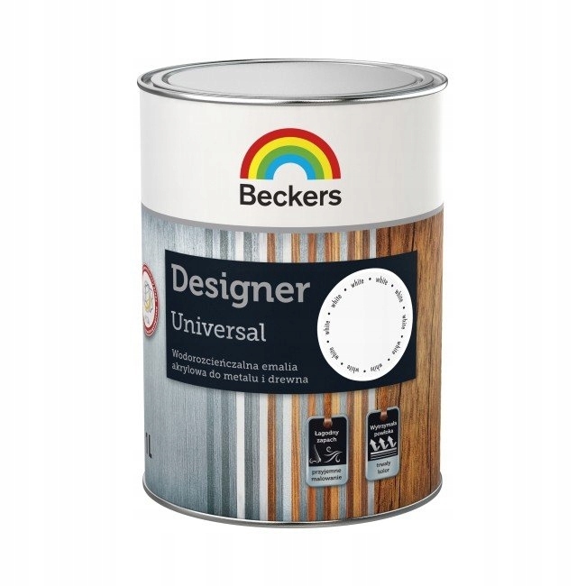 Farba - Beckers smaltovaný dizajnér Universal BIELY 1l