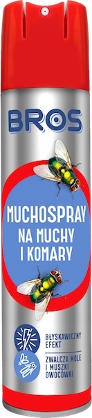 Aerosól proti komárom a muchám Bros 750 ml