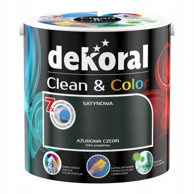 Farba na - DEKORAL CLEAN & COLOR 2,5l OTVORENÉ ČIERNE