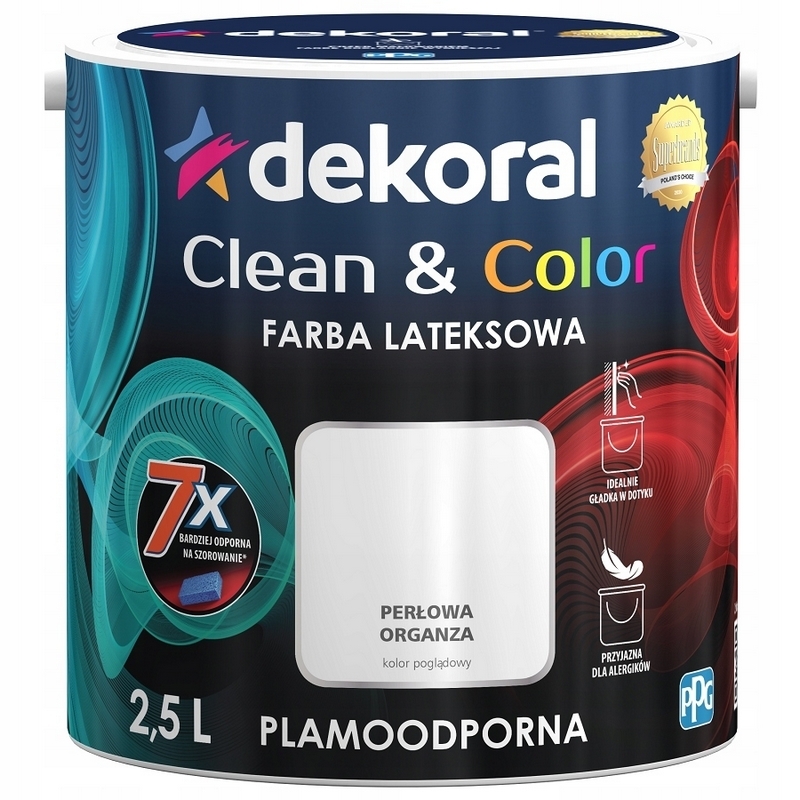 Farba na - DEKORAL Farba ČISTÁ A FARBA perleťová organza 2,5L