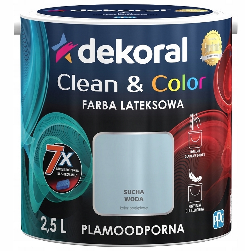 Farba na - DEKORAL Farba ČISTÁ A FARBA suchá voda 2,5L