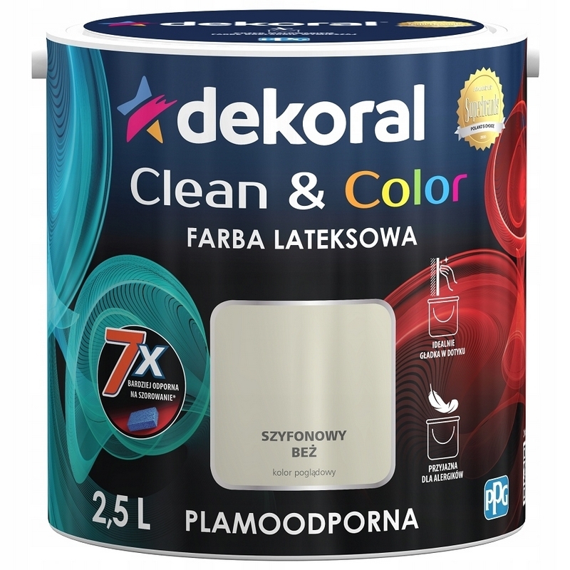 Farba na - DEKORAL Farba CLEAN & COLOR šifón béžová 2,5L