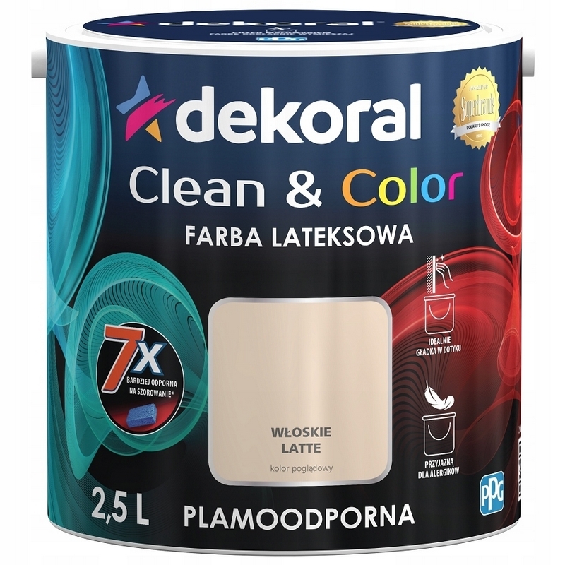 Farba na - DEKORAL Farba CLEAN & COLOR talianske latte 2.5L