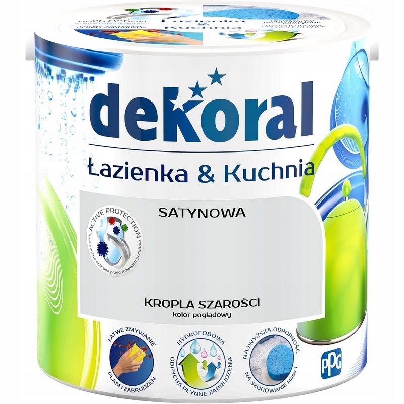 Farba na - DEKORÁLNA KÚPEĽŇA A KUCHYNĚ 2,5L sivá kvapka