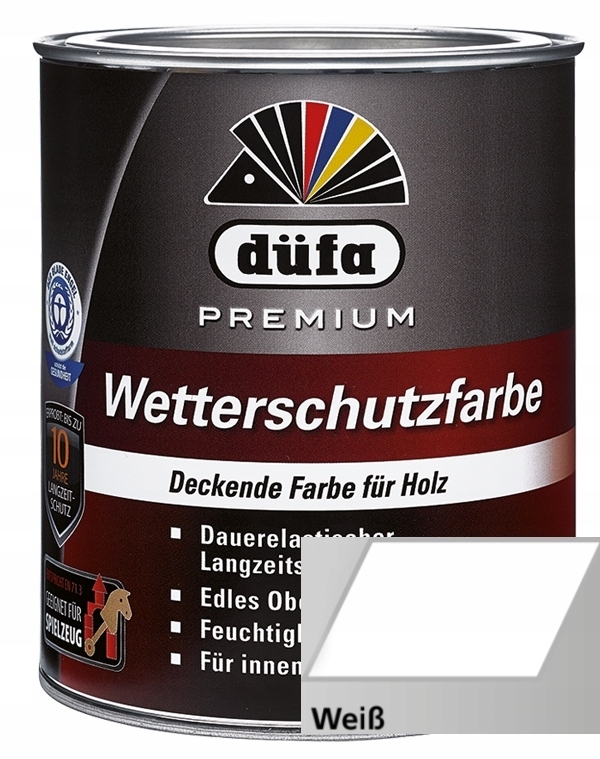 Farba - DUFA PREMIUM WETTERSCHUTZFARBE 2,5 L BIELA