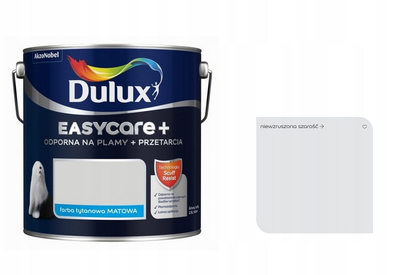 Farba na - DULUX EasyCare + Plus 2,5 l nedotknutá sivá