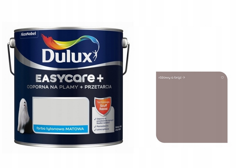 DULUX Easy Care + ružová a hnedá 2,5 l