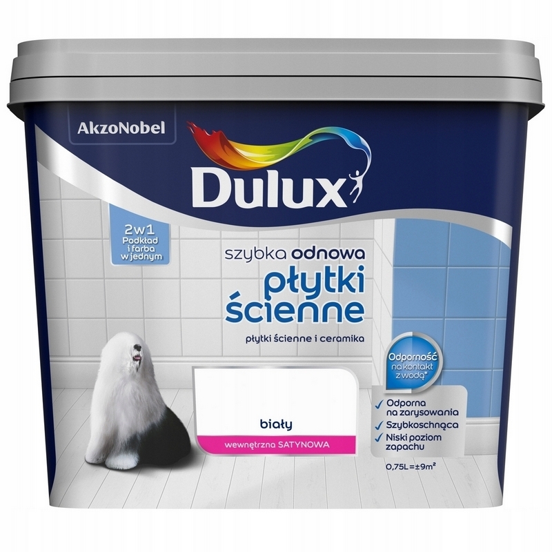 Farba na - Obklady na stenu Dulux Quick Renewal 0,75L BIELE