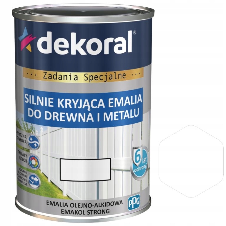 Farba - EMAKOL SILNÝ Smalt NA DREVENÉ KOVY BIELY 5L