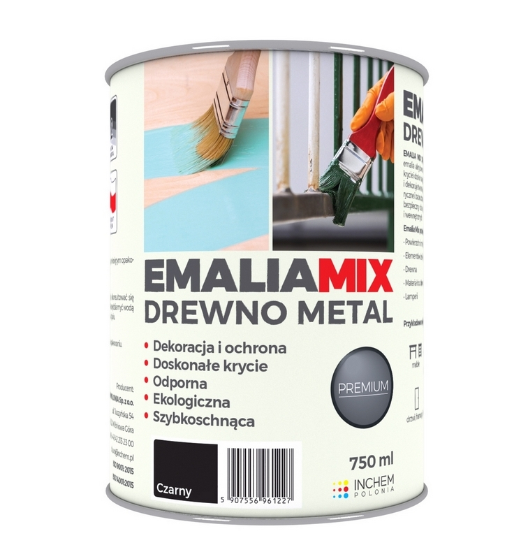 Farba - AKRYLOVÝ SMALT DREVOVÝ ČIERNY KOV 750 ML