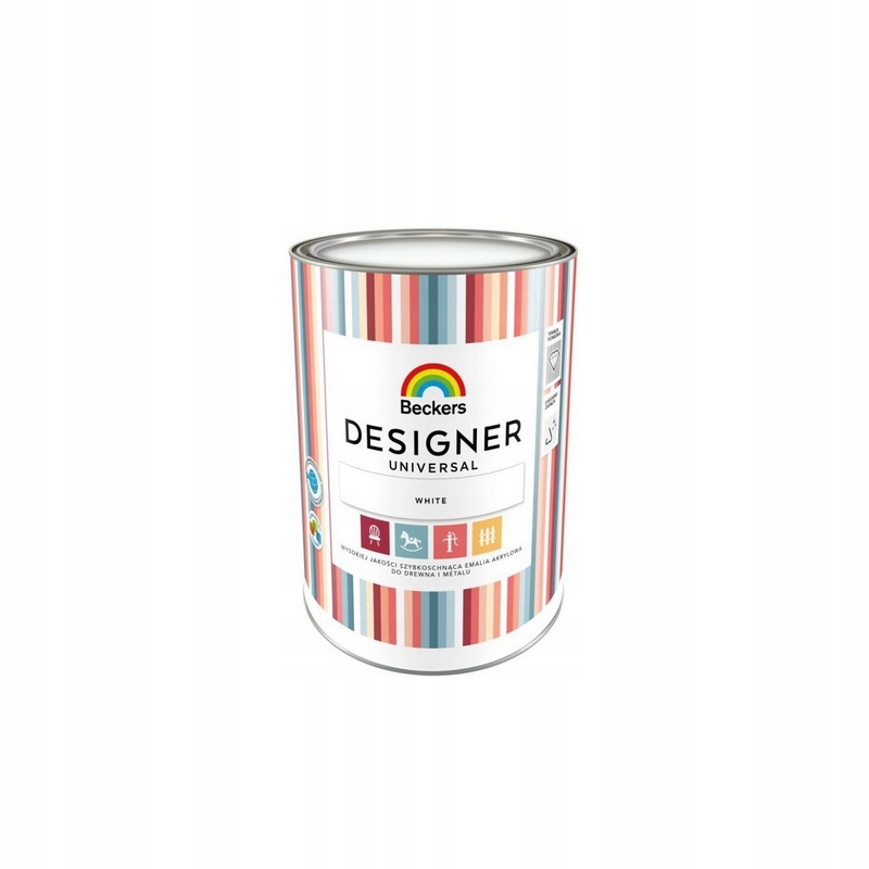 Farba - BECKERS DESIGNER UNIVERSAL ENAMEL 2,5l BIELY