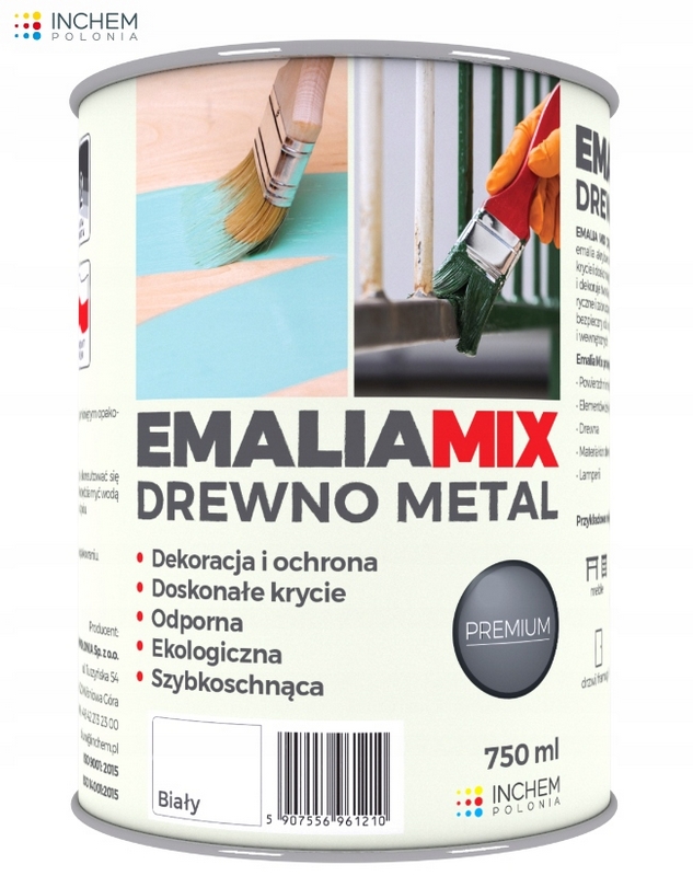 Farba - SMALDOVÝ KOV DREVO NA DVERE, BIELY RÁM 750 ML