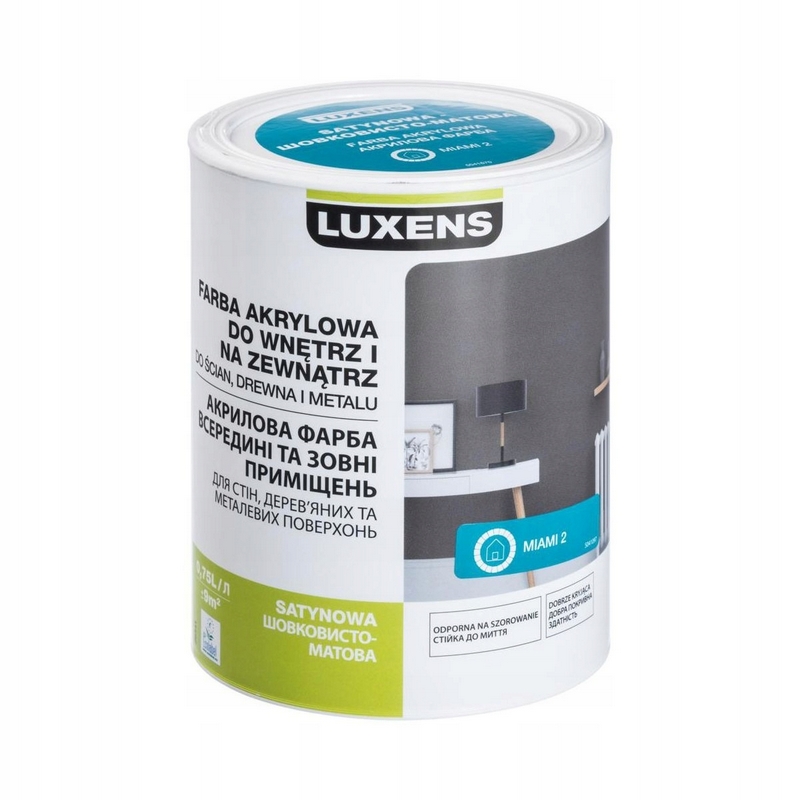 Farba - AKRYLÁTOVÝ smalt 0,75 l Miami 2 Satin LUXENS