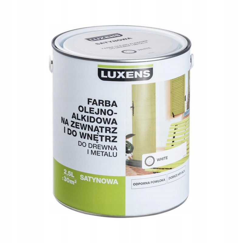 Farba - OIL-ALKID Smalt 2,5 l Biely satén LUXENS