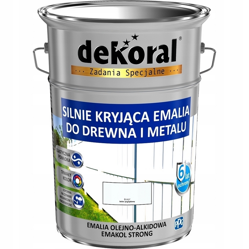 Farba - Smalt na drevo EMAKOL STRONG biela 5L