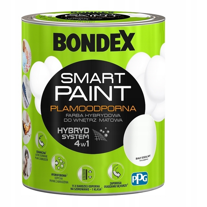 Farba na - BONDEX SMART PAINT farba biela perfektná 4,5L