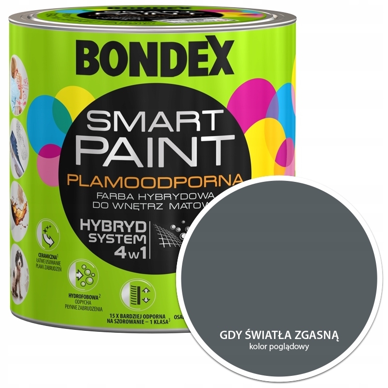 Farba na - Farba BONDEX SMART PAINT, keď zhasnú svetlá 2,5L