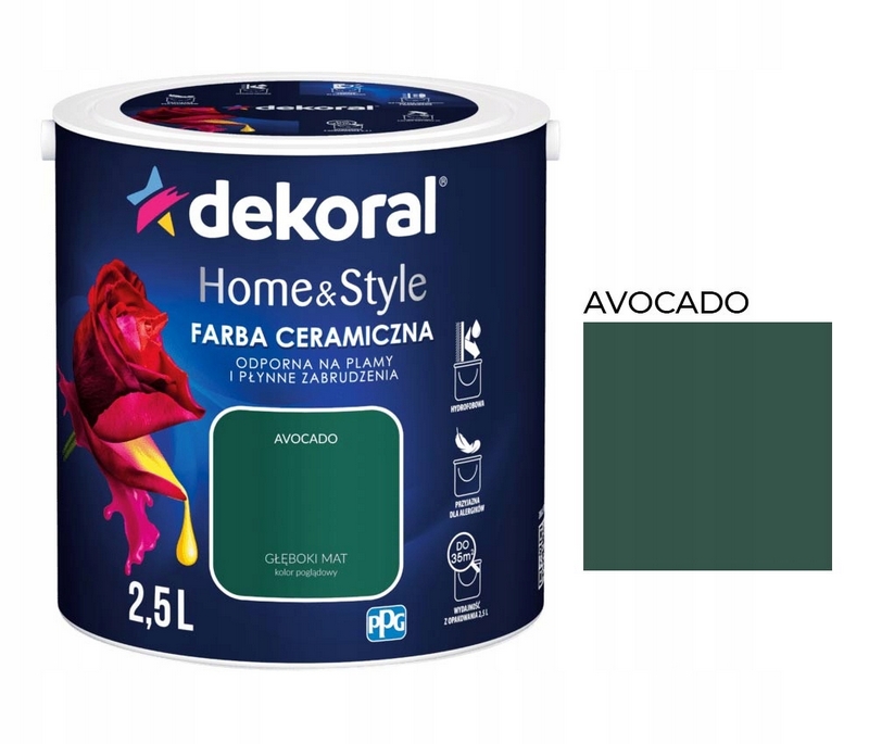 Farba na - Keramická farba Dekoral HomeStyle Avokádo 2,5l