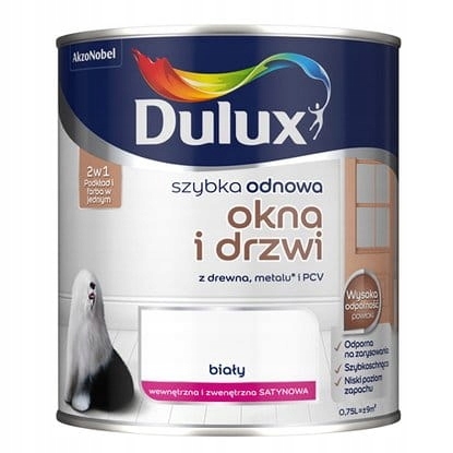 Farba na - DULUX farba rýchla obnova okien / dverí 0,75l biela
