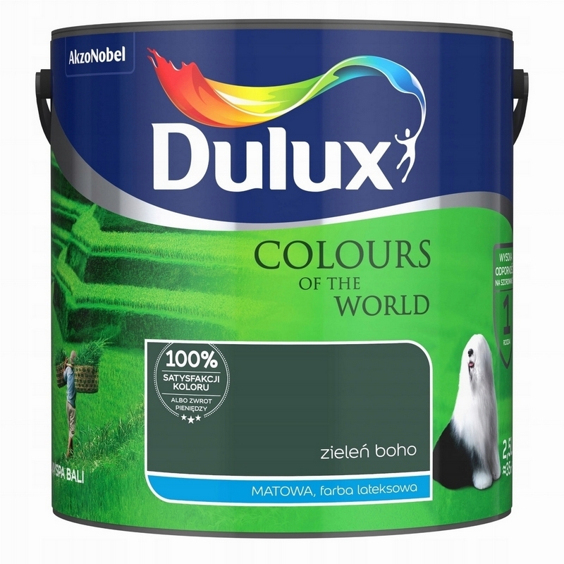 Farba na -  Dulux Paint Colors of the World Green Boho 2,5 l
