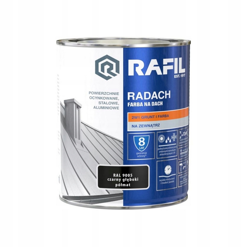RADACH 0,75 l RAL-9005 Čierna farba strechy