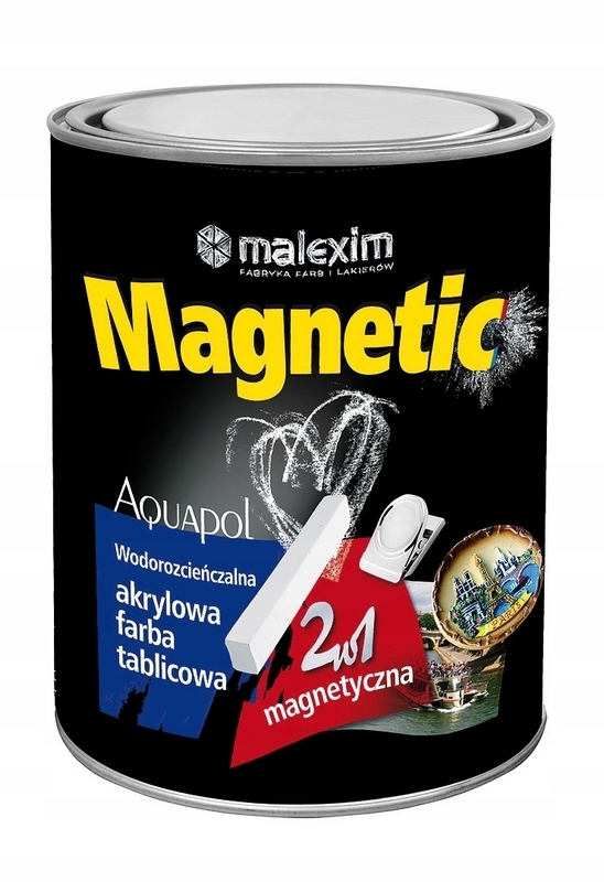 Farba na - Magnetická tabuľová farba AQUAPOL 700ml ČIERNA