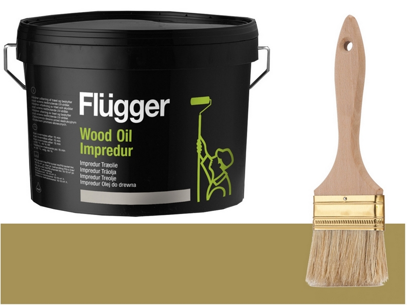 Farba, lak - Flugger Wood Oil Impredur terasový olej 2,8 L ZELENÝ