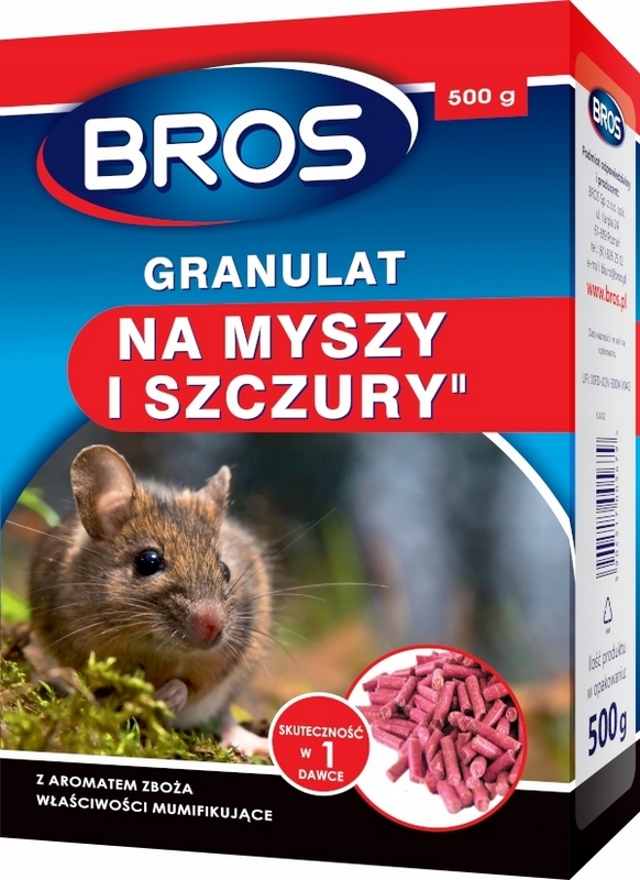 Granule pre myši a potkany BROS 2,5 kg, výška 24H