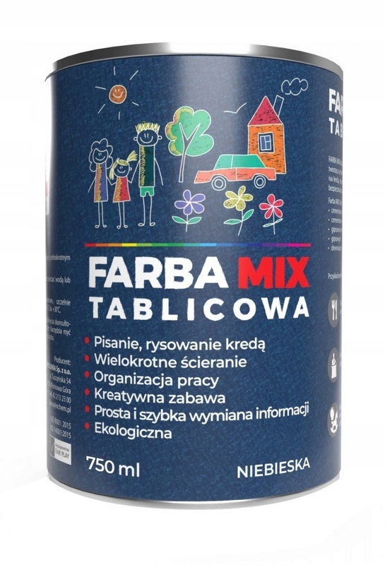 Farba na - INCHEM Tabuľová farba MIX 0,75L MODRÁ