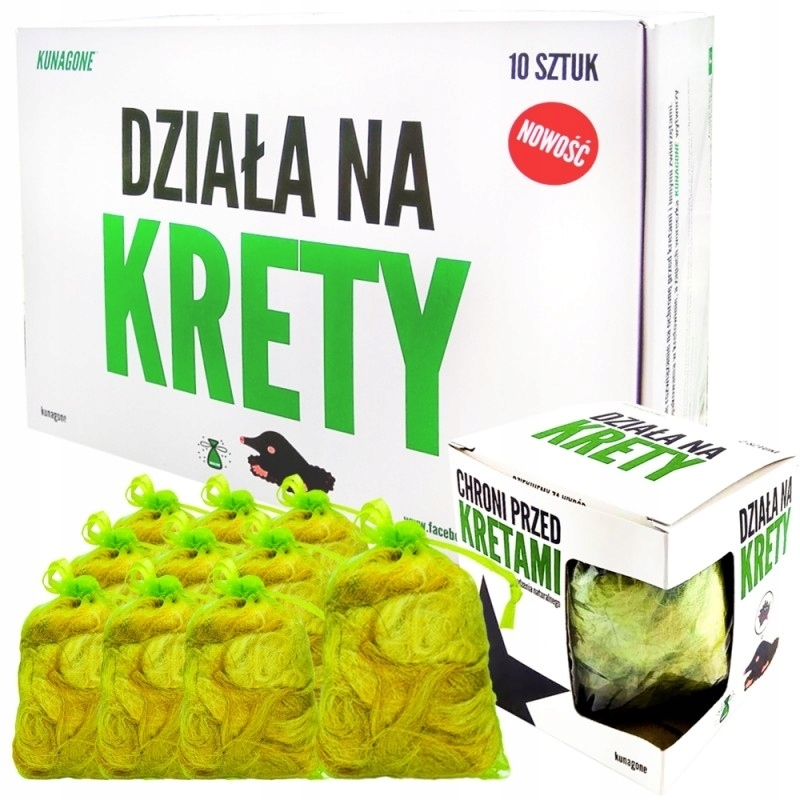 KUNAGONE účinne zabíja krtky. Dlho vydrží 10 s