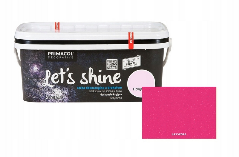 Farba na - LETS SHINE 2l dekoračná farba s trblietkami PINK