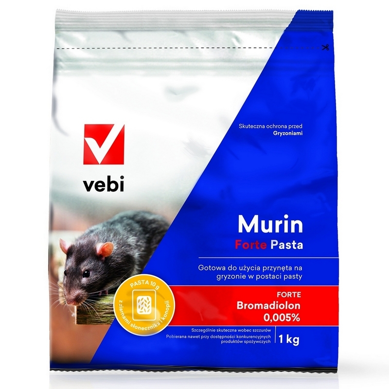 MURIN FORTE bromadiolonová pasta pre Hlodavce 1kg