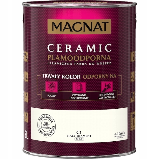 Farba na - Keramický biely diamant Magnat C1 5L