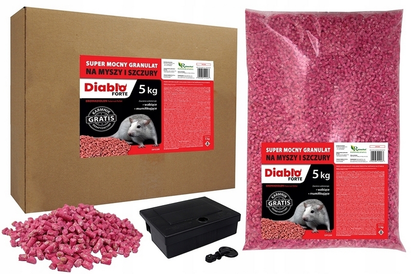 Silný jed na potkany 5kg + KRMITEĽ ZADARMO