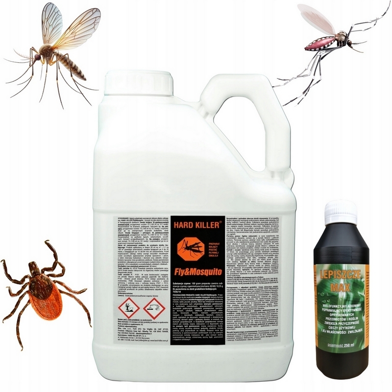 Tekutý prípravok proti kliešťom a komárom Hard Killer 5,3 kg 5000 ml