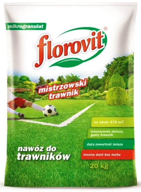 Hnojivo FLOROVIT na trávniky s machom so železom 20 kg