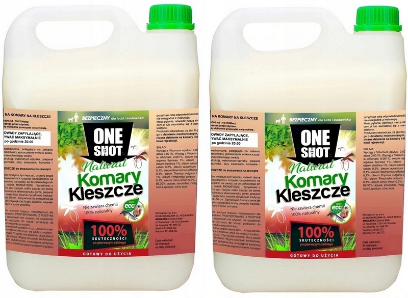 PRÍRODNÝ SPREJ JEDNEHO VÝRAZU PRE komáre 2x5L