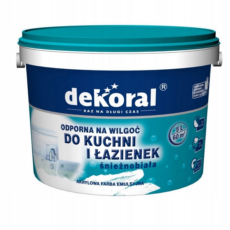 Farba na - PPG ŁK biela farba 5L MALEINAK PLUS