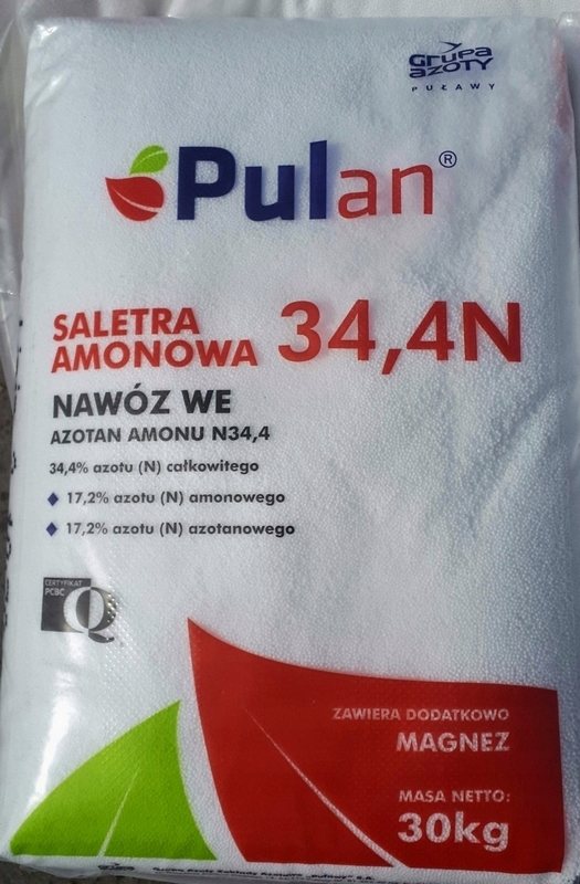 Hnojivo - PULAN Dusičnan amónny univerzálne hnojivo 34N 30 kg